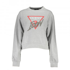 Guess woman swetshirt дамски суичър сив камъчета и мъниста
