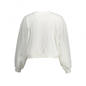 Calvin Klein crop top бяла къса блуза голямо бяло лого дамска