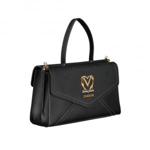Love Moschinо Black дамска черна чанта верижка лого 