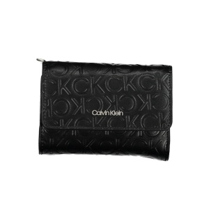 Calvin Klein дамско портмоне черно с принт