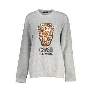 Cavalli Class women blouse sweatshirt дамска блуза суичър черен ластици обемно лого релефно голямо бял надпис