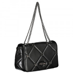 Love Moschinо Black дамска черна чанта верижка лого 
