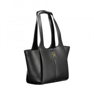 Tommy Hilfiger women black дамска чанта черно голямо лого 