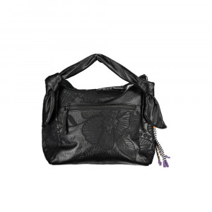 Desigual women bag дамска ръчна чанта принт черно бяло дълга и къса дръжка