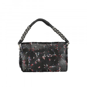 Desigual women bag дамска ръчна чанта принт черно бяло дълга и къса дръжка