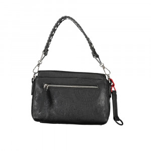 Desigual women bag дамска ръчна чанта принт черно бяло дълга и къса дръжка