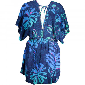 Desigual women dress дамска рокля къса с в образно деколте флорални мотиви
