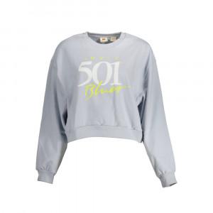 Levi's crop top светло син лилав къса блуза голямо бяло лого дамска