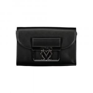 Love Moschinо Black дамска черна чанта верижка лого 