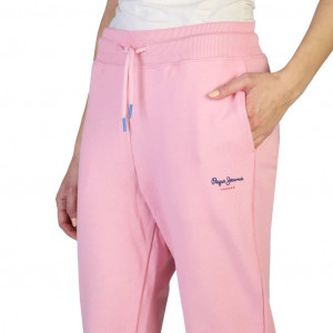 pepe jeans women tracksuit дамско долнище анцуг бяло ластици на краката глезените връзки и ластик на талията лого