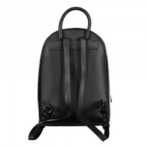 Tommy Hilfiger women black дамска раница черно златно лого 
