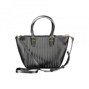 Tommy Hilfiger women black дамска чанта черно голямо лого 