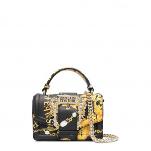 versace jeans bag woman crossbody bag logo чанта за през рамо дълга дръжка голямо лого дамска клъч чанта multi color шарена с верига златна
