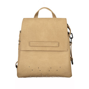 Desigual women bag rucksack backpack дамска черна раница с релефни детайли цветен цип и джоб отпред