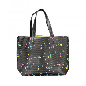 Desigual women bag дамска ръчна чанта принт черно бяло дълга и къса дръжка