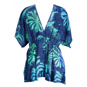 Desigual women dress дамска рокля къса с в образно деколте флорални мотиви