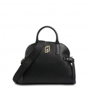LiuJo woman bag black logo  черна дамска чанта с лого