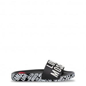 love moschino дамски сандали шарки лого неон сърца