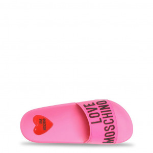 love moschino дамски сандали шарки лого неон сърца