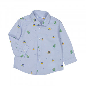 Mayoral boy shirt детска риза за момче с динозаври и кораби