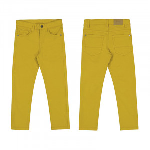 Mayoral slim fit basic pants mustard слим фит детски панталон цвят грочица