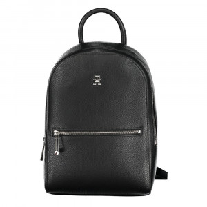 Tommy Hilfiger women black дамска раница черно златно лого 