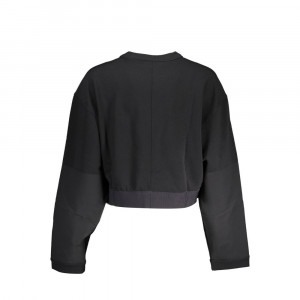 Calvin Klein crop top  черна къса блуза голямо бяло лого дамска