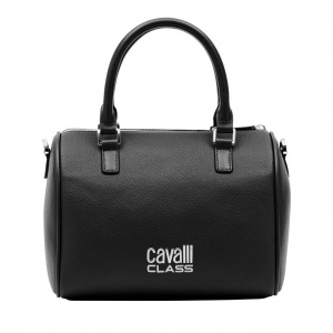 Cavalli Class black дамска черна чанта верижка лого 