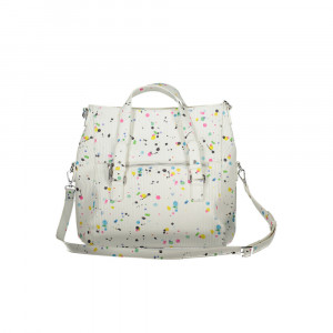 Desigual women bag rucksack backpack дамска черна раница с релефни детайли цветен цип и джоб отпред