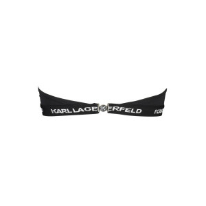 Karl Lagerfeld бански горнище черно бяло ластик лого