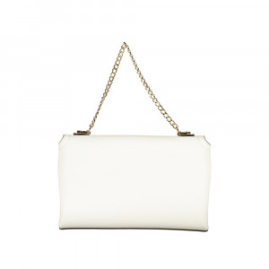 Love Moschinо white дамска бяла чанта верижка златно лого 