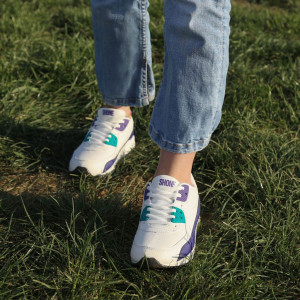 shone kids sneakers детски маратонки висока подметка цветни детайли син жълт зелен мента