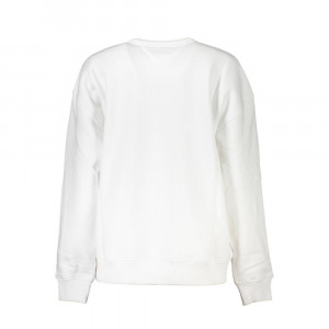tommy hilfiger women blouse sweatshirt дамска блуза суичър черен ластици обемно лого релефно голямо бял надпис