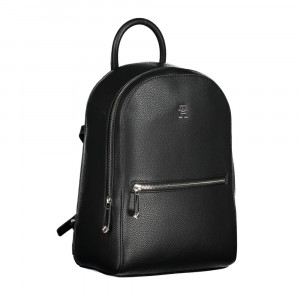 Tommy Hilfiger women black дамска раница черно златно лого 