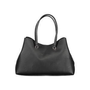Tommy Hilfiger women blackдамска чанта черно розово голямо лого 