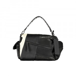 Desigual women bag дамска ръчна чанта принт черно бяло дълга и къса дръжка