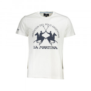 la martina t shirt мъжка пролетна тениска бяла с голямо лого