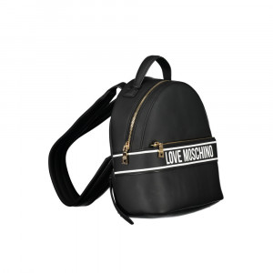  Love Moschino дамска раница черна с бяло лого