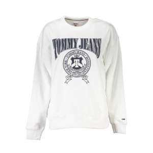 tommy hilfiger women blouse sweatshirt дамска блуза суичър черен ластици обемно лого релефно голямо бял надпис