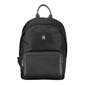 Tommy Hilfiger women black дамска раница черно златно лого 