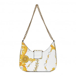 versace jeans bag woman crossbody bag logo чанта за през рамо дълга дръжка голямо лого дамска клъч чанта multi color шарена с верига златна