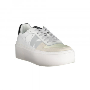 calvin klein women sneakers trainers дамски гуменки кецове сникърси голямо лого черни с връзки