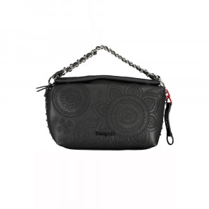 Desigual women bag дамска ръчна чанта принт черно бяло дълга и къса дръжка