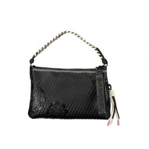 Desigual women bag дамска ръчна чанта принт черно бяло дълга и къса дръжка