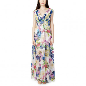 guess woman dress floral long рокля дълга с флорални мотиви
