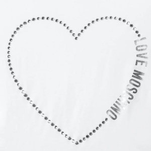 Love Moschino дамска розова с черен релефен надпис