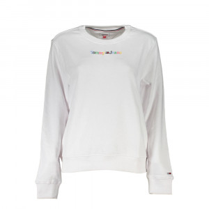 tommy hilfiger women blouse sweatshirt дамска блуза суичър черен ластици обемно лого релефно голямо бял надпис