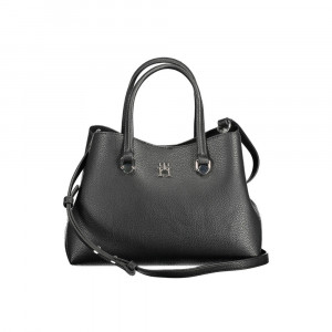 Tommy Hilfiger women black дамска чанта черно голямо лого 