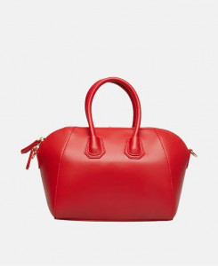 twinset woman bag дамска червена панта с къси дръжки и капси