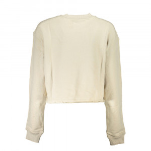 Calvin klein women blouse sweatshirt дамска блуза суичър черен ластици обемно лого релефно голямо бял надпис